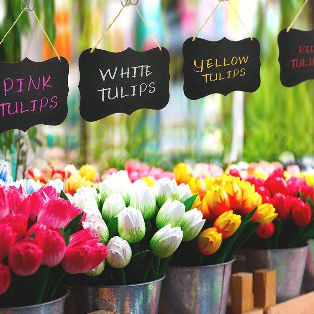 1pc Black Acrylic Blank Desktop Chalkboard, Student Drawing Board, Home