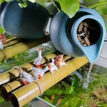 5-teiliges Set Katzen Angeldekorationen für Aquarien - kreative Harzdekorationen, geeignet zur Verschönerung von Aquarien, Zuhause und Schreibtischen (lässiger Stil)