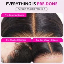 200% Density 4x4 Body Wave Invisible HD Lace Front Human Hair Wig Put Cut Put On And Go Body Wave Lace Closure Wigs Bye Bye Knots Glueless Pre Plucked Virgin Brazilian Human Hair Long Wig With Baby Hair - Natural Black - 查看 7