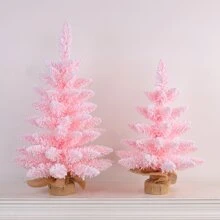 1pc Flocked Pink Christmas Tree Ornament Decoration