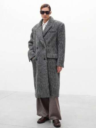 GAAMI Korean Fashion Design Sense Gray Overcoat Overcoat For Women, Winter