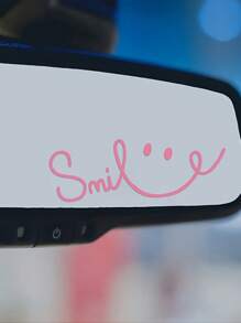 1 szt. optymistycznych naklejek na ściany i pojazdy z uśmiechem - inspirujące samoprzylepne naklejki lustrzane - usuwalna wodoodporna sztuka do sypialni, salonu, pokoju dziecięcego i dekoracji drzwi - wielofunkcyjne naklejki z uśmiechem na samochody, motocykle, ciężarówki wyścigowe i dekoracje laptopów, naklejki, naklejka ścienna, naklejka winylowa do dekoracji domu, wiosenne dekoracje odświeżające Twój dom, naklejki dekoracyjne Rama, lustro ścienne, dekoracja ścienna, dekoracja pokoju, lustro ścienne, lustro do pokoju, dekoracja łazienki, wystrój salonu