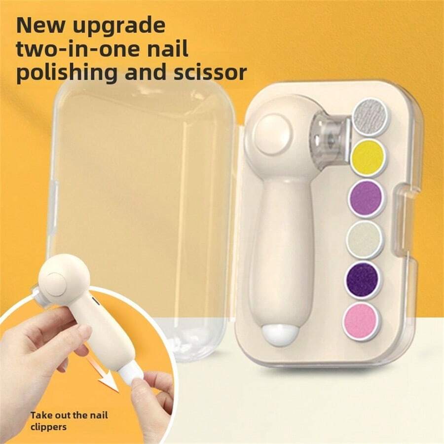 Baby Nail Trimmer Electric Nail File With Hidden Baby Nail Clippers
