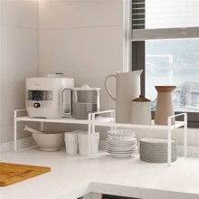 1 pieza Estantería de almacenamiento de cocina de panel de plástico ABS, estantería de gabinete de alta capacidad de carga, estantería minimalista, adecuada para cocina, sala de estar, dormitorio, estudio, utensilios de cocina, caja de almacenamiento, organizador, decoración de habitación, adecuada para cocina, restaurante, fiesta, campamento, reunión, regalo para amigos, regalo familiar
