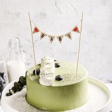 1PC Đồ trang trí bánh sinh nhật cho bé một tuổi một, Đồ trang trí tiệc cờ bánh châu Âu - Cây lanh 1 tuổi - Xem 11