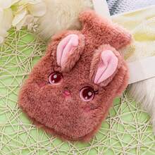 充水毛绒热水袋，冬季可爱兔子毛绒暖手器 - 彩色 - 查看 9