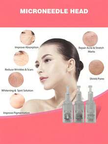 10 件/批 螺丝真皮笔针盒微针 12/24/36 微针中胚层盒一次性更换零件适用于皮肤护理 - 彩色 - 查看 2