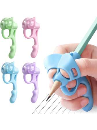 Pencil Grips For Kids Handwriting, 5 Finger Silicone Pencil Holder For Kids Handwriting Aid Tools, Comfortable Pencil Grippers For Beginners Posture Correction Training Writing, Christmas Gift Ideas, Holiday Gift Recommendations,Teaching Tools,Learning,Finger Toys,Back To School