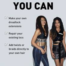 Afro Kinkys Bulk Synthetic Hair For Dreadlock Extensions Loc Repair Braiding Twist Tight Afro Kinky Synthetic Hair For Locs 1/4 Packs 50/200 Gram Natural Black