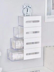 1 件壁挂式双面塑料收纳盒装饰秋季装饰节日装饰房间装饰家居装饰秋季装饰卧室装饰 - 白色 - 查看 5