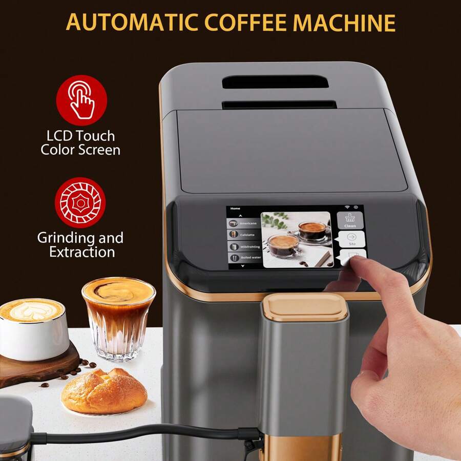 Espresso Machine, 20 Bar Semi Automatic Espresso Machine With Grinder