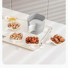 酱汁盘、食物酱汁盘、蘸料盘套装、食物储存容器、牛排酱汁盘、调味盘、奶酪酱汁碗、水果盘、小吃盘、创意番茄酱盘、蘸料碟、厨房用品、餐饮用品、返校用品 - 白色 - 查看 9