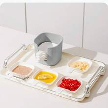 酱汁盘、食物酱汁盘、蘸料盘套装、食物储存容器、牛排酱汁盘、调味盘、奶酪酱汁碗、水果盘、小吃盘、创意番茄酱盘、蘸料碟、厨房用品、餐饮用品、返校用品 - 白色 - 查看 8