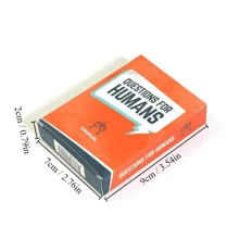1pc - QUESTIONS FOR HUMANS - Fun Board Game Cards Game Table Family Night Card Game For Adults Couple Parent Friend Excited Travel Gathering Party Drinking Cards Game.Board Game Cards As Gift To Your Friends, Making Your Relationship Eternal.Christmas, Halloween, Thanksgiving Gift, Gaming Gift