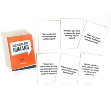1pc - QUESTIONS FOR HUMANS - Fun Board Game Cards Game Table Family Night Card Game For Adults Couple Parent Friend Excited Travel Gathering Party Drinking Cards Game.Board Game Cards As Gift To Your Friends, Making Your Relationship Eternal.Christmas, Halloween, Thanksgiving Gift, Gaming Gift