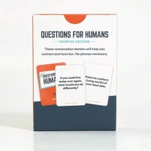 1pc - QUESTIONS FOR HUMANS - Fun Board Game Cards Game Table Family Night Card Game For Adults Couple Parent Friend Excited Travel Gathering Party Drinking Cards Game.Board Game Cards As Gift To Your Friends, Making Your Relationship Eternal.Christmas, Halloween, Thanksgiving Gift, Gaming Gift