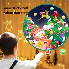 29 英寸儿童圣诞飞镖盘，带粘球和飞镖，室内/户外运动趣味派对游戏玩具，适合送给 3-12 岁男孩和女孩的礼物 - 彩色 - 查看 5