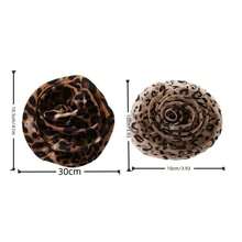 2 chiếc kẹp giày trang trí họa tiết da báo hoa hồng DIY cho giày cao gót - Lưới da báo - Xem 2