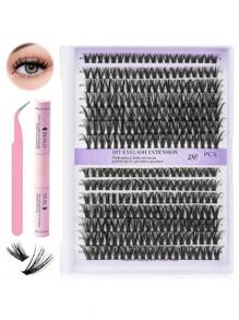 30/40/50D/60/80/100D/W02/J04/BX-23/YM/S07/YW/YUWEI 8-16mm D Curl Lash Extension Kit With Lash Bond And Seal Glue Clusters Eyelashes Makeup Tools DIY Lashes Extension Kit For Gluing Lasheslash Clusters Kit,Lashes,Eyelashes,Fake Lashes - Black - View 21