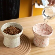 Raised Ceramic Cat Bowl, Pet Bowl With Neck Protection, Flat Mouth Bowl, Cat Food Bowl, Small Dog Bowl - 300ml - View 7