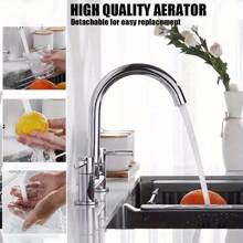 Modern Dual Lever Chrome Kitchen Sink Mixer Taps 2 Hole Deck Mounted Tap Faucet - Silver - View 7