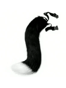 腰部尾巴服装，动物角色扮演服装配饰，派对道具手仿真狐狸毛绒尾巴，派对装饰俱乐部狂欢节装扮道具，舞台表演配饰，理想的礼物选择，万圣节 - 彩色 - 查看 7