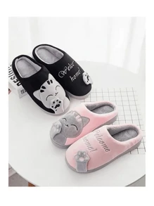 Gato Cómodas Pantuflas Mujer Hombre Parejas - Rosa - Ver 5