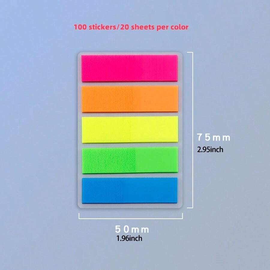 Sticky Memo Notes, Writeable Index Tab Bookmarks, Reading Indicator