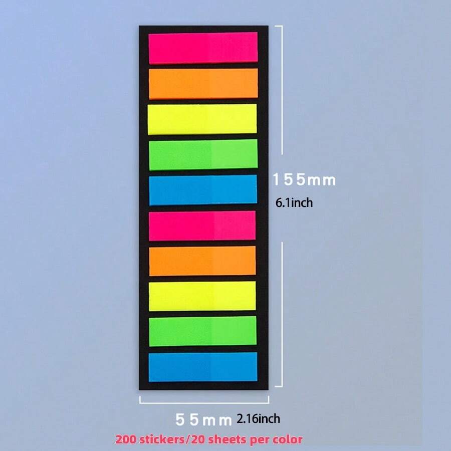 Sticky Memo Notes, Writeable Index Tab Bookmarks, Reading Indicator