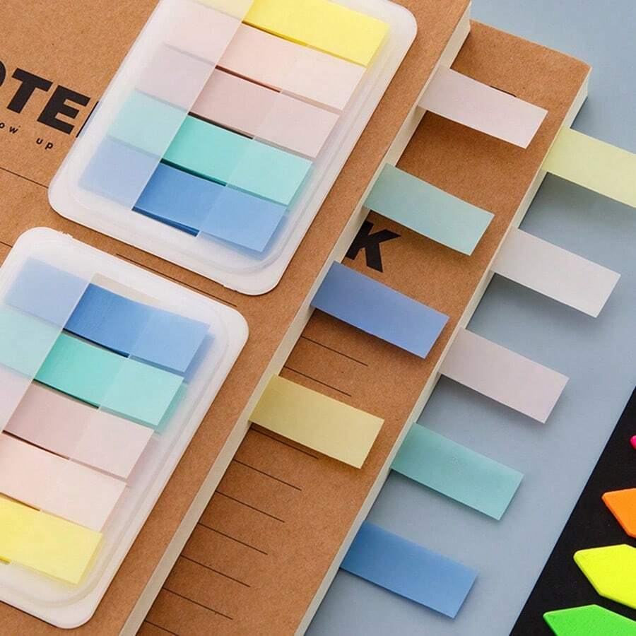 Sticky Memo Notes, Writeable Index Tab Bookmarks, Reading Indicator