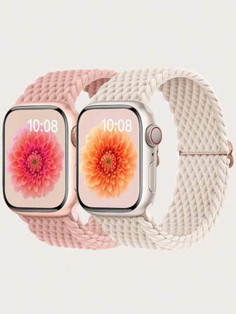 2 条编织弹力尼龙表带，兼容 表带 49 毫米 46 毫米 45 毫米 44 毫米 42 毫米 41 毫米 40 毫米 38 毫米，男女均可调节，带单环钩表带，兼容 Ultra 3 2 1 系列 SE 11/10/9/8/7/6/5/4/3/2/1