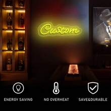 Custom LED Neon Sign - Personalized Wall Decor With Dimmer Switch, USB Powered - Perfect For Bedroom, Parties, Weddings, Birthdays & Holidays, Thanksgiving, Christmas Gifts
