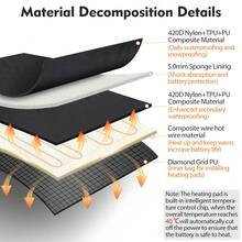 NEWBOLER E Bike Battery Cover - Cold, Dust And Waterproof E-Bike Battery Protector Accessory For Battery Heating And Increased Range For Batteries With A Circumference Of 8.66-17.5 In - Black - View 7