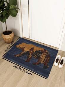 1 件海军蓝门垫，棕熊涤纶防滑背衬耐用室内入口垫，厨房垫户外地毯，适用于客厅、卧室、浴室、房间装饰 - 彩色 - 查看 10