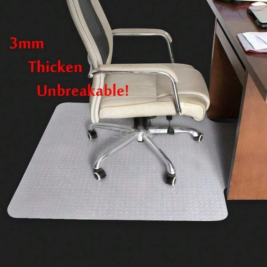 Thicken 3mm Home Office Chair Mat PVC Rectangular Lip Floor Carpet
