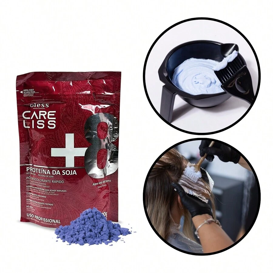 Soy Protein Bleaching Powder 8 Shades Care Liss 300g - 藍色 - 查看 1