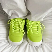 Giày thể thao đế dày mới cho nam, giày thể thao thường ngày cao cấp, buộc dây, chống trượt, cổ giữa, Niche American High Street - màu xanh lá - Xem 3