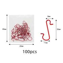 100 Móc treo trang trí hình chữ S dùng để trang trí Giáng sinh, thích hợp để treo bóng Giáng sinh, tất để trang trí cây thông Noel - Nhiều màu - Xem 12