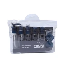 9 Piece Travel Bottle Kit Personal Hygiene Cosmetic - 藏蓝色 - 查看 1