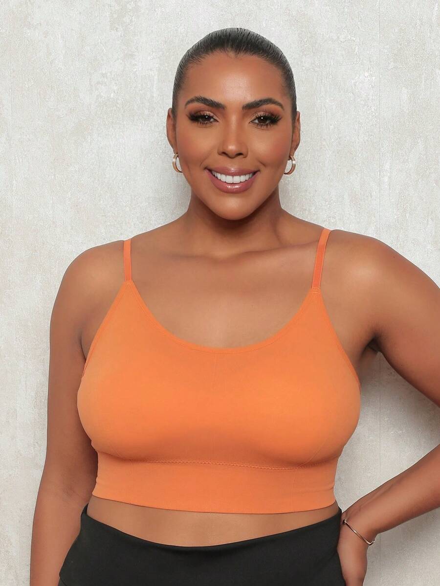 Plus Size Sports Bras - Orange - View 1