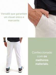 Formal Linen Trousers, Adjustable, Premium Quality, Comfort Cotton - Màu be - Xem 6