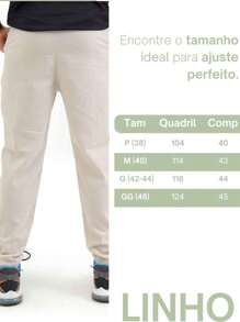 Formal Linen Trousers, Adjustable, Premium Quality, Comfort Cotton - Màu be - Xem 4