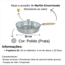Set Of Pots, Pans And Cauldron Glass Lid, Cast Aluminum, Wooden Handle - Silver - View 3