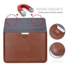 Customized Name Letters Smooth PU Leather Men Women Laptop Sleeve Pouch For Macbook Air Pro Retina 13 15 Inch Case Personalized Initials 13.3 15.4 Inch Sleeve Envelope Bag PU Leather Laptop Notebook Bracket Stand Cover Shell Laptop Bag Unisex