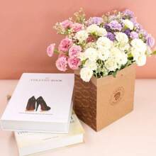 3PCS (White+Pink+Purple) Multicolor Artificial Flowers Silk Carnation Bride Bouquet Fake Plants Room Decor Fall Decor Fake Flowers Garden Autumn Decor Centerpieces Vase For Home New Year's Decor Outdoor Garden Wedding Bouquet Living Room DIY Candy Box Garland Fake Plants Household Products - Multicolor - View 7