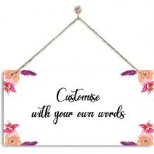 1pc, Personalised Wood Sign Hanging Plaque Gifts Custom Any Text Quotes Fun Gift Four Sizes Waterproof Indoor/Outdoor Sign, Flowers, Plants, Romance Birthday Graduation, Home Harmony, Multi-Functional, Durable, Ornamental, Reusable, Exquisite, Stylish, High-Quality, Colorful, Modern, Custom, Personalized, Unique, For Valentine's Day, For Mother's Day, For Birthdays, For Father's Day, For Graduation, For Weddings, For Housewarming - Multicolor - View 11