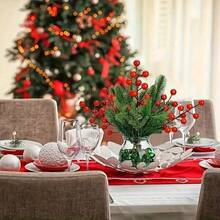 10/20 cành thông nhân tạo tươi tốt với điểm nhấn là quả mọng đỏ - Đồ trang trí Giáng sinh chân thực cho vòng hoa, vòng hoa và đồ trang trí nhà cửa - Hoàn hảo để sử dụng trong nhà và ngoài trời, dễ tạo hình và bảo quản Quà tặng tốt nhất - Nhiều màu - Xem 8