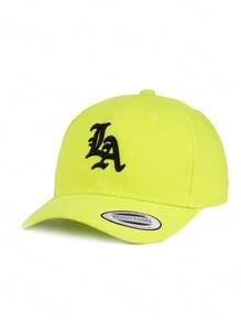 1 bucată șapcă de baseball brodată Los Angeles LA, se potrivește la jocuri de baseball, baschet, se potrivește toamna, stil sportiv, ținută anilor 90, culori strălucitoare, pălărie ocazională cu protecție solară reglabilă, potrivită pentru călătoriile de primăvară și toamnă, petreceri pe plajă