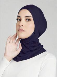 1 Stück Damenkopfschutz Kopftuchtücher Kopfbedeckung Turban Hut Kopftuch einfarbig modisch mit Kinnelastik Kopfband Winter Herbst für Abaya Alltag Unterkappe