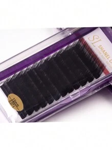 Shanel Premium Fox Cat Wimpern Fächer L N (M) Curl 8-15mm Bestseller 12 Reihen Gemischte Schale Kaschmir Volumen Klassische Wimpern Verlängerung Individuelle Wimpern Super Weiche Matte Schwarze Seide Wimpern Verlängerung Zubehör Für Schönheitssalon